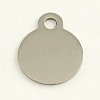 Tarnish Resistant 201 Stainless Steel Flat Round Stamping Blank Tag Pendants STAS-R064-04-1