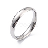 Ion Plating(IP) 304 Stainless Steel Simple Plain Band Finger Ring for Women RJEW-B036-06-3