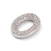 Rack Plating Brass Micro Pave Clear Cubic Zirconia Linking Rings KK-L155-58P-3