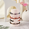 Fashewelry 5Pcs 5 Style Natural Mixed Stone Chip Beads Stretch Bracelets for Women BJEW-FW0001-03-13