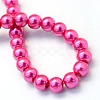 Baking Painted Pearlized Glass Pearl Round Bead Strands X-HY-Q330-8mm-10-4