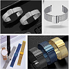 Unicraftale 18Pcs 3 Styles Smooth Surface 201 Stainless Steel Watch Band Clasps STAS-UN0051-84-6