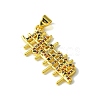 Mother's Day Real 18K Gold Plated Brass Micro Pave Cubic Zirconia Pendants KK-H472-06D-G02-2