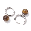 Gemstone Hoop Earring EJEW-JE05760-5
