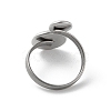 Non-Tarnish 304 Stainless Steel Open Cuff Ring Findings STAS-E124-05F-P-3