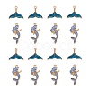 50Pcs 2 Style Alloy Enamel Pendants X1-ENAM-LS0001-10LG-2