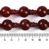 Natural Carnelian 3-Hole Guru Beads Strands G-H064-E08-03A-5