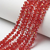 Electroplate Transparent Glass Beads Strands EGLA-A034-T2mm-H11-1