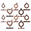 SUPERFINDINGS 10 Sets 5 Styles Brass Toggle Clasps KK-FH0004-14-1