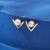 Natural Pearl Stud Earrings EJEW-P286-47G-4