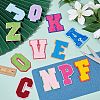 Alphabet Towel Embroidery Style Cloth Iron on/Sew on Patches DIY-WH0308-183-2