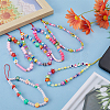 Gorgecraft 6Pcs 6 Styles Handmade Polymer Clay & Plastic Beaded Mobile Straps HJEW-GF0001-43-4