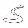 Ion Plating(IP) 304 Stainless Steel Round Snake Chain Necklace for Men Women NJEW-K245-012E-1