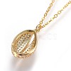 Brass Micro Pave Cubic Zirconia Pendant Necklaces and Dangle Earrings Jewelry Sets SJEW-JS01011-4