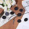 CHGCRAFT 8Pcs Alloy Blank Bolo Tie Round Slider Pack FIND-CA0009-18EB-5