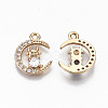 Brass Micro Pave Cubic Zirconia Pendants KK-S359-012-RS-2