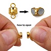 Column Brass Magnetic Clasps with Loops X-KK-M064-G-NR-5