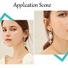 CREATCABIN 6Pcs Brass Cubic Zirconia Leverback Earring Findings KK-CN0002-11-5