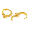 Brass Huggie Hoop Earring Findings KK-E138-G-NF-2