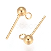 202 Stainless Steel Ball Stud Earring Findings STAS-F141-06G01-2mm-2