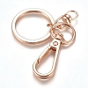 Alloy Keychain Clasp Findings KEYC-WH0016-20KCG-1
