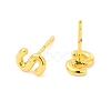 Brass Hollow Out Initial Letter Stud Earrings for Women EJEW-A044-01G-S-2