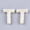 Handmade ABS Plastic Imitation Pearl Woven Beads FIND-T039-18-T-2
