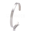 304 Stainless Steel Open Cuff Bangle BJEW-G653-01P-02-3