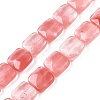 Cherry Quartz Glass Beads Strands G-T138-156-4