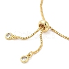 Brass Cubic Zirconia Slider Necklaces NJEW-A010-01G-3