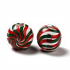 Christmas Theme Printed Natural Wooden Beads WOOD-L020-A07-2