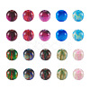 100Pcs 10 Colors Two Tone Opaque Resin Beads RESI-TA0001-45-1