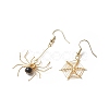 Natural Black Onyx Dangle Earrings EJEW-JE05189-01-3