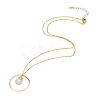 Teardrop Glass Beads Pendant Necklaces NJEW-JN03205-02-2