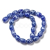 Blue Tibetan Style dZi Beads Strands TDZI-NH0001-C15-01-3