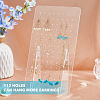 Rectangle Transparent Acrylic Slant Back Earring Display Stands EDIS-WH0031-07-3
