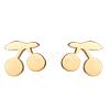 Cute Mini Cherry Apple Earrings Stainless Steel Fruit Jewelry Sweet Accessories ST3603585-1