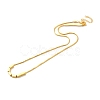 Rack Plating Brass Cube Beads Pendant Necklace with Round Snake Chains for Women NJEW-B082-04-2