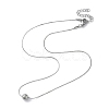 304 Stainless Steel Round Ball Pendant Necklaces for Women NJEW-D056-01A-01P-1