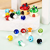 Craftdady 32Pcs 8 Colors Handmade Evil Eye Lampwork Beads LAMP-CD0001-20-11