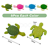 SUPERFINDINGS 20Pcs 4 Style Sea Tortoise PVC & Resin Home Ornaments DJEW-FH0001-22-2