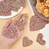 CRASPIRE 4 Styles Heart Hotfix Rhinestone Appliques PATC-CP0001-02A-3