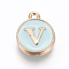Double-sided Alloy Enamel Charms ENAM-WH0046-A03-2