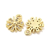 Brass Micro Pave Clear Cubic Zirconia Charms KK-Z044-16G-2