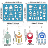 2Pcs 2 Style Acrylic Earring Handwork Template DIY-WH0573-005-2