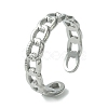 304 Stainless Steel Open Cuff Ring RJEW-L110-031P-1
