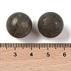 Natural Pyrite No Hole Sphere Beads G-K353-04D-40-3