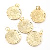 Brass Micro Pave Clear Cubic Zirconia Charms X-ZIRC-O036-21G-1