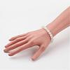 Natural White Moonstone Stretch Bracelets BJEW-JB02663-01-4