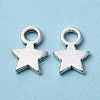 Tibetan Style Alloy Stamping Blank Tag Charms Pendants X-TIBEP-A123046-AS-LF-1